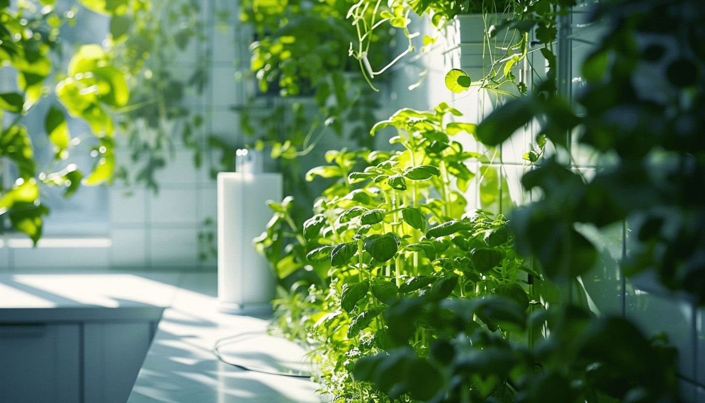 Aménagement d'un coin potager intérieur avec systèmes hydroponiques