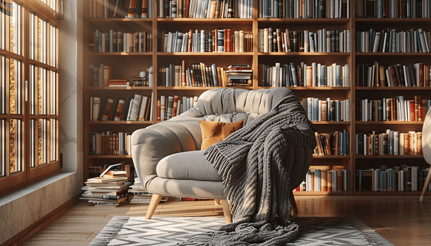 Créer un coin lecture confortable dans votre salon avec des éléments décoratifs tendance